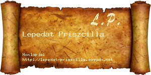Lepedat Priszcilla névjegykártya